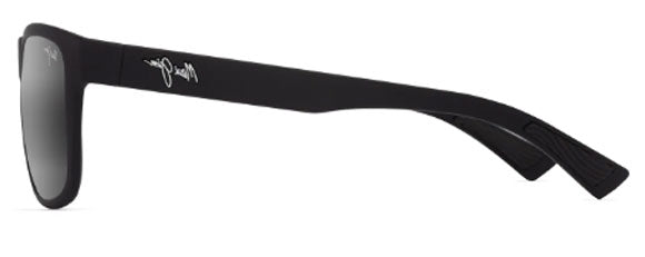 MJM181 MAUI JIM PUAKEA 670-02 MATTE BLACK / NEUTRAL GREY