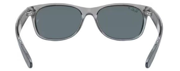 A25 RAY-BAN NEW WAYFARER RB2132 64503R 58 TRANSPARENT GRAY / DARK BLUE POLARIZED