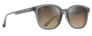 MJM123 MAUI JIM OLILI  HS647-14 55 SHINY TRANSPARENT DARK GREY / HCL BRONZE