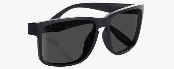 MS043 MADSON PIVOT 47-0202 BLACK MATTE / GREY POLARIZED