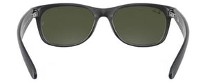 E58 RAY-BAN NEW WAYFARER RB2132F 622 58 RUBBER BLACK / G-15 GREEN