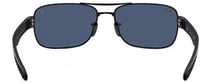RB598 RAY-BAN RB3763M F11980 64 MATTE BLACK / DARK BLUE