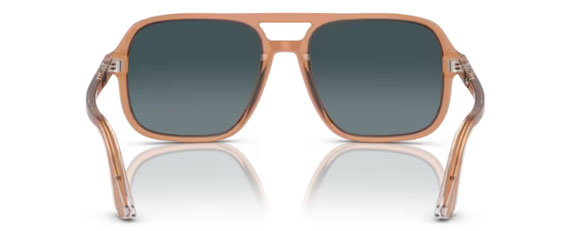 PO153 PERSOL PO3328S 1213S3 58 TRANSPARENT BROWN  / LIGHT BLUE GRADIENT DARK BLUE POLARIZED