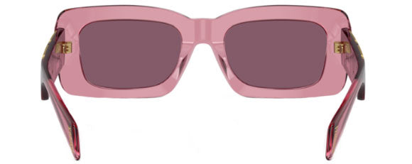 VE177 VERSACE VE4444U 5355AK 54 TRANSPARENT PINK  VIOLET INTERNAL MIRRORED SILVER
