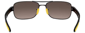 RB624 RAY-BAN RB3763M F1205J 64 BLACK / GREY MIRROR GREY GRADIENT POLARIZED