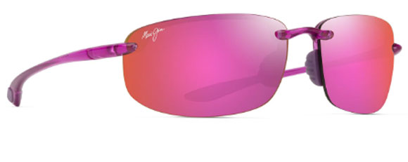 MJM187 MAUI JIM HOOKIPA P407-09 SHINY TRANSPARENT CYCLAMEN PINK / MAUI SUNRISE