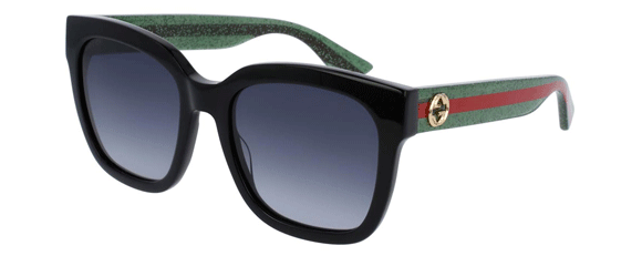 G180 GUCCI GG0034SN 002 54 BLACK - GREEN - GREY