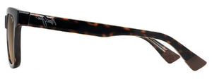 MJM105 MAUI JIM HANOHANO HS644-10 SHINY DARK HAVANA WITH TRANS YELLOW / HCL BRONZE