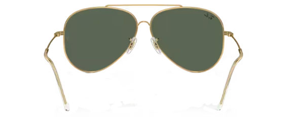 RB335 RAY-BAN AVIATOR REVERSE  RBR0101S 001/VR 62 GOLD / GREEN