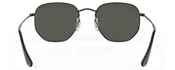 D23 RAY-BAN HEXAGONAL RB3548N 002/58 54 BLACK / G-15 GREEN POLARIZED