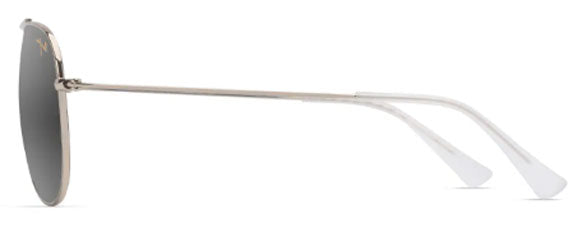 MJM173 MAUI JIM HAUOLI XL 674-16A SHINY LIGHT GOLD WITH CRYSTAL / NEUTRAL GREY