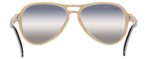 F244 RAY-BAN VAGABOND RB4355 6550GF 58 LIGHT GREY BLUE/ LIGHT BROWN / CLEAR GRADIENT BLUE