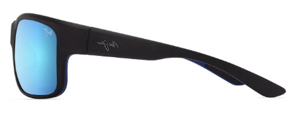 MJM177 MAUI JIM SOUTHERN CROSS B815-02 MATTE BLACK BLUE / BLUE HAWAII