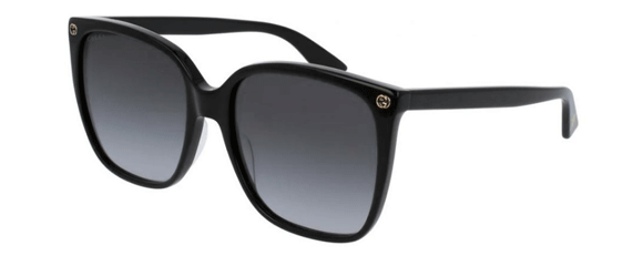 G45 GUCCI GG0022S 001 57 BLACK / GREY