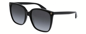 G45 GUCCI GG0022S 001 57 BLACK / GREY