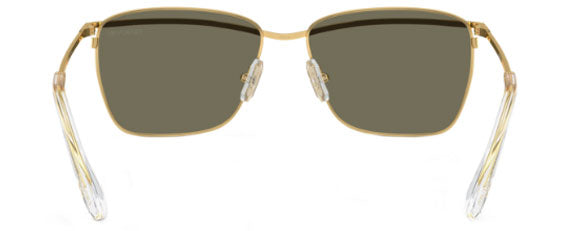 SW011 SWAROVSKI SK7006 4003U5 58 DARK YELLOW / CLEAR MIRRORED REAL YELLOW GOLD