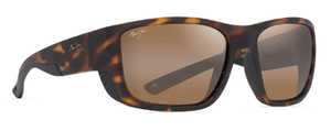 MJM077 MAUI JIM AMBERJACK H896-10 60 MATTE TORTOISE WITH BLAVK RUBBER  / HCL BRONZE