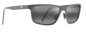 MJM190 MAUI JIM ANEMONE 606-02  SATIN BLACK / NEUTRAL GREY