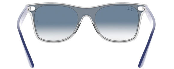 RB134 RAY-BAN BLAZE WAYFARER RB4440N 6356X0 41 MATTE TRANSPARENT / CLEAR GRADIENT BLUE MIRRORED RED