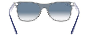 RB134 RAY-BAN BLAZE WAYFARER RB4440N 6356X0 41 MATTE TRANSPARENT / CLEAR GRADIENT BLUE MIRRORED RED