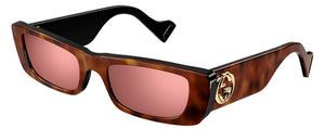 G203 GUCCI GG0516S-015 52 HAVANA / RED MIRRORED