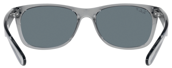 A30 RAY-BAN NEW WAYFARER RB2132 64503R 55  TRANSPARENT GRAY / DARK BLUE POLARIZED