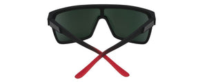 SY039 SPY FLYNN 670323803673 134 SOFT MATTE BLACK RED FADE  HD PLUS GREY GREEN WITH RED LIGHT SPECTRA MIRRORED