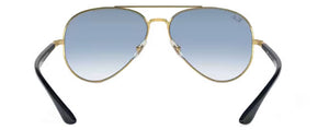 RB578 RAY-BAN RB3675 90003F 58 BLACK ON GOLD / LIGHT BLUE