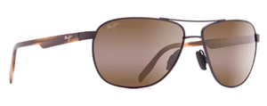 MJ107 MAUI JIM CASTLES H728-01M 61 MATTE CHOCOLATE / HCL BRONZE