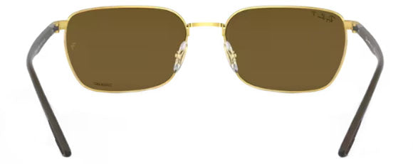 RB352 RAY-BAN RB3684CH 001/AN 58 GOLD / BROWN POLARIZED