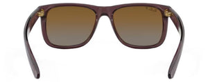 C113 RAY-BAN JUSTIN RB4165 6597T5 55 TRANSPARENT DARK BROWN / BROWN POLARIZED