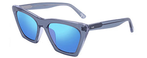 MJ463 MAUI JIM KINI-KINI B849-27E STEEL BLUE WITH CRYSTAL / BLUE HAWAII POLARIZED