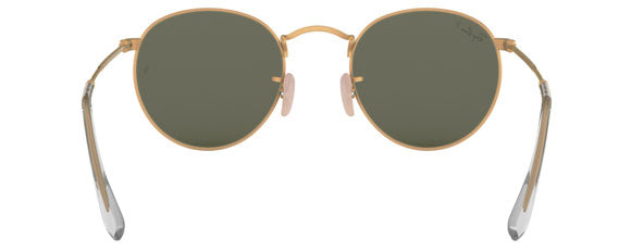 F62 RAY-BAN ROUND METAL RB3447 112/58 50 MATTE ARISTA / G-15 GREEN POLARIZED