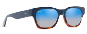 MJM090 MAUI JIM VALLEY ISLE DBS780-03 54 NAVY WITH TORTOISE  / DUAL MIRROR BLUE TO SILVER