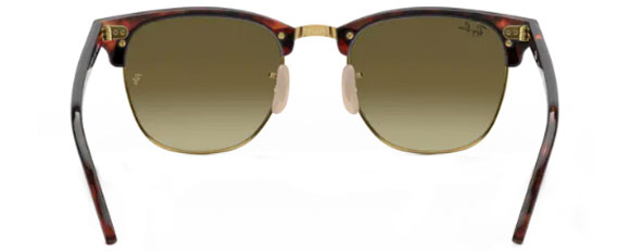 RB156 RAY-BAN CLUBMASTER RB3016 990/7O 51 RED HAVANA  COPPER FLASH GRADIENT