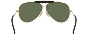 RB302 RAY-BAN SHOOTER RB3138 181 62 GOLD ARISTA / G-15 GREEN