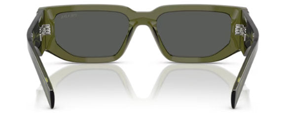 PR176 PRADA PR 09ZS 25A40L 54 TRANSPARENT MILITARY GREEN / DARK GREY