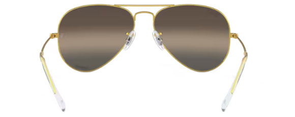 RB554 RAY-BAN AVIATOR LARGE METAL RB3025 9196G3 58 LEGEND GOLD /  CLEAR GRADIENT GREY POLARIZED
