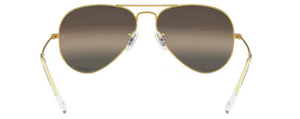 RB554 RAY-BAN AVIATOR LARGE METAL RB3025 9196G3 58 LEGEND GOLD /  CLEAR GRADIENT GREY POLARIZED