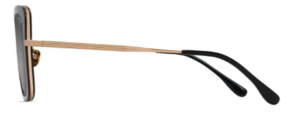 MJ499 MAUI JIM VIOLET LAKE GS843-02 53 BLACK WITH GOLD NEUTRAL GREY