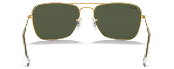 RB658A  RAY-BAN CARAVAN RB3136 001 55 ARISTA GOLD / G-15 GREEN
