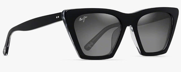 MJ467 MAUI JIM KINI-KINI GS849-02K BLACK WITH CRYSTAL / NEUTRAL GRAY POLARIZED