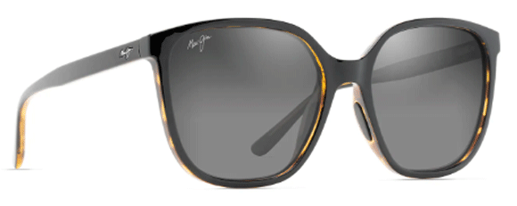 MJM075 MAUI JIM NEW WAYFARER GS871-02 57 BLACK WITH TORTOISE / NEUTRAL GREY