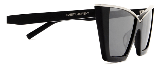 SL36 SAINT LAURENT SL 570-002 54 BLACK - BLACK - SILVER