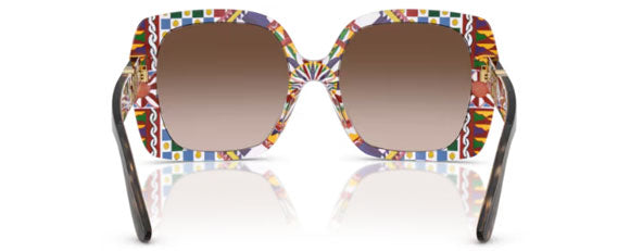 DG76 DOLCE & GABBANA DG4475 321713 56 HAVANA ON WHITE BARROW / BROWN GRADIENT