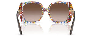 DG76 DOLCE & GABBANA DG4475 321713 56 HAVANA ON WHITE BARROW / BROWN GRADIENT