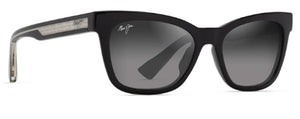 MJM193 MAUI JIM HIWAHIWA GS689-02 SHINY BLACK WITH GREY & BLACK / NEUTRAL GRAY