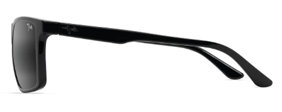 MJM087 MAUI JIM MAMALU BAY 610-02 59.5 GLOSS BLACK  / NEUTRAL GREY
