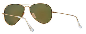 Z63 RAY-BAN AVIATOR RB3025 112/69 62 MATTE GOLD / ORANGE FLASH POLARIZED