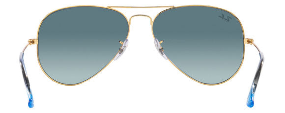 EB042 RAY-BAN AVIATOR RB3025 001/3M 55 GOLD  BLUE